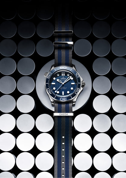 Grey & Blue NATO Watch Strap - 20 mm